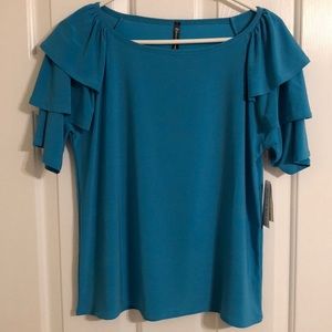 SALE!!! NWT Beautiful Ruffle Sleeve Top - PXL